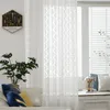 Gardin 1/2/4 paneler fönster screening gasvylle anpassa fyrkantiga mönster drap gardiner för vardagsrumsmöbler täcke heminredning d30