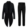 Costumes pour hommes Blazers hommes smoking costumes ensemble classique formel Tailcoat smoking 2 pièces ensembles hommes mode fête mariage bal vêtements mâle veste pantalon 230412