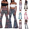 Shorts Shorts Summer Women High-Taile Stretch-print broek met brede pijpen loszittende broek Sexy Flared Pants Bottom Casual Leggings 230412