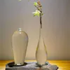 Vasen Japanische Zen-Vase Transparentes Glas Aufsatzvase Heimtextilien Blumenarrangement Hydrokultur Kleine Vase Heimtextilien P230411
