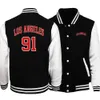 Mens Jackets Los Angeles California USA City Retro Roupos de letra solta Moda de beisebol Moda