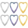 Charms 6 stks/partij Rvs Grote Holle Platte Stempelen Hart Paar Liefde Voor Sieraden Maken Geometrische Hanger Groothandel