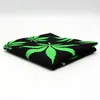 Scarves Cotton Bandana Green Leaves Black Hiphop Men Squares Neck Scarf Headband Handkerchief Headwear