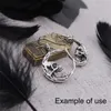 Charms 10pcs Skull Moon Antique Srebrny Kolor Pendant do ręcznie robionego punkowego naszyjnika bransoletka biżuteria