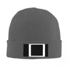 Baretten Zwart Vierkant Vorm Motorkap Hoeden Oppervlakteontwerp Muts Gebreide Muts Winter Trendy Mannen Vrouwen Unisex Gym Head Wrap Caps