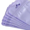 Jewelry Pouches 50/100pcs Purple Transparent Zip Lock Bags Reusable Plastic For DIY Retail Display Wrap Gifts Packaging