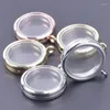 Breloques 1 pc bonne qualité 35mm 30mm 25mm 20mm forme ronde verre magnétique médaillon pendentif pour pull collier