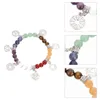 Charme Pulseiras Sete Chakra Pulseira Beads Decore Energia Bangle Decoração Cristal Pedra Mão Cadeia Chakras