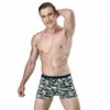 Sous-vêtements 8pcsLot sous-vêtements pour hommes mode tendance confortable doux tissu Boxer taille moyenne rayé Camouflage respirant Boxer Shorts 230412