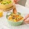 Bols en céramique Ramen bol à soupe de nouilles instantanées friteuse à air à deux oreilles riz cuit au four salade de fruits vaisselle en porcelaine