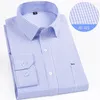 Men's Casual Shirts Men Spring Blouse Cotton Slim Fit Long Sleeve Antiwrinkle Embroidery Harmont Button Blaine OXford