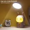 Desk Lamps Cute Cartoon LED Table Lamp USB Rechargeable Eyes Protection Kids Study Reading Desk Light Foldable Bedroom Bedside Night Light P230412