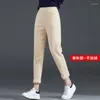 Pantalons pour femmes en peluche et velours côtelé épaissi femmes décontractées taille haute taille haute coréenne coupe ajustée harem radis mode
