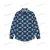 xinxinbuy Men designer Tee t shirt 23ss Paris carta estampa xadrez manga curta algodão feminino Preto azul cinza verde M-2XL