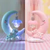 Lamps Shades Unicorn Star Night Light Children Room Reading Bedroom Bedside Lamp Resin Crafts Girl Boy Decoration Party Gift 230411