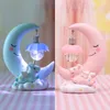 Lampen tinten Unicorn Star Night Light Children Room Leesslaapkamer Bedkamer Lamp Hars Crafts Girl Boy Decoratie Party Cadeau 230411