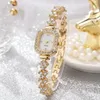 Wristwatches Watch For Women Women's Watches Trendy Small Sugar Bracelet Table Luxury Rose Gold Studded Love Set.