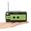 Freeshipping Weather Radio Emergency Hand Crank Crank Powered 3AAA Battery Flashlight IPX3 مقاوم للماء 4000MAH بنك الطاقة IJWLR