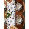 Nyhetsartiklar Patriotic Star Table Runner American Independence Day Tabelduk Dresser Scarf Holiday Coffee Party Dining Table Home Decoration Z0411