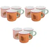 Tazas 9 piezas Niños Latte Cup Espresso Tazas Taza de cerámica Mango Agua Café Niños