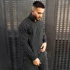 Men's Tracksuits 2023 Spring Fashion Striped Print Two Piece Suits Men Casual Loose Zipper Stand Collar Tops And Pants Sets Mens Trend