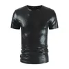 Erkek Tişörtleri Gece Kulübü Tarzı Erkek T-Shirt 2023 Yaz Takılımı Kısa kollu moda yılan deseni yaldızlı kumaş parlak