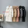 Women's Down Jacket och Parka Winter New Designer Women's Long Over Kne Coat Huven tjock varm stor päls krage bomullsmodemärke