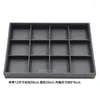 Jewelry Pouches Black PU Leather Pallet Necklace Tray Rings Bracelet Exhibition Organizer Trays