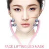 Face Massager EMS Roller Massager Electric Microcurrent Face Slante Handhelda Anti Wrinkle Skin Care Facelifting Tight Beauty Device 230411