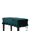 Velvet Piano Anti Dust Pleuche Stool Seat Covers Piano Bench Pleated Slipcover Single/Double Chair Protector Wholesale