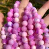 Pärlor Annat naturligt stenljus Purple Lavender Persian Jade Round Loose för DIY -smycken som gör handgjorda armbandhalsband 15''other