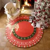 Teppich Weihnachten Weihnachtsbaum Elch Schneeflocke runder Teppich Teppich Boden Türmatte Wohnzimmer Tisch nordischer großer Teppich Schlafzimmer Dekor Teppich 231110