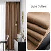 Sheer Curtains 350cm Height Thickened Solid Color Faux Linen Curtain 80%-90% Blackout For Bedroom Living Room Study Fabric 230412