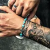 Urok Bracelets 2023 Trendy Cross Chram Bransoletka Men Punk Stagi Stael Figaro Sain for Jewelry Gift