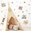 Wall Decor Bohemian Beautiful Florals Vintage Stickers Vinyl Decals Removable Peel and Stick Girls Bedroom Playroom Home Decoration 230411