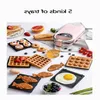 FreeShipping 220V Elektrischer Sandwichmaker Waffeleisen Toaster Backen Multifunktions-Frühstücksmaschine Takoyaki Sandwichera 650W Lcrwi