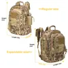 Grande capacité militaire tactical sac à dos armée assaut à sac de bord extérieur 3 jours de voyage extensible Randonnée de randonnée MOLLE BUG OUT SAG 230412