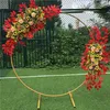 Party Decoration Wedding Props Wrought Iron Ring Arrangement Balloon Arch Stage Background Garland Ornaments With Flowers