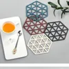 Bord Mattor 4st Silicone Home Decor Kök Verktyg Icke-halk Hexagon värmesolerad pad skål placemat bordsartiklar