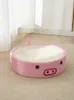 Pink piglet round cat litter cat scratching board, sisal rope cat basin wear-resistant scratch line