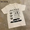 Męskie koszulki Męskie Tshirt duże topy Y2K Streetwear Grunge Tees Hip Hop Korean Fashion Cotton Kpop Harajuku z krótkim rękawem Ubranie estetyczne 230412