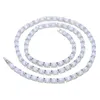 Oval Sparkling CZ Tennis Chain Halsband för män Iced Out Bling Rectangle CZ Hip Hop Classic Jewelry