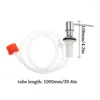 Liquid Soap Dispenser Kitchen Sink Mounted Stainless Steel Countertop Water Pump Extension Tube Dishwashing