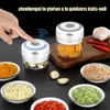 Outils de volaille Mini presse-ail électrique USB chargeant la presse-ail de légumes sans fil Smart Kitchen Food Chopper 100/250 / 300ml Phpev