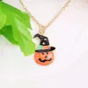 Pumpa kendraer scotti halsband designer smycken kvinnor original kvalitet smycken stil serie pendlare kort ny halloween pumpa textur halsband lyx