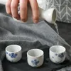 Weingläser Mode Keramik Set Kleines Glas im japanischen Stil Antik Home Personalisierter Kreativer Sake Topf Weiß