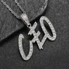 Pendentif Colliers Creative Lettre Design Plein de pierres brillantes Ceo Industrie lourde pour créer des accessoires de bijoux de fête de banquet décontractés quotidiens