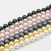 Kedjor Vackra runda 10mm Multicolor Sea Shell Pearl Halsband Pärlor Diy Girl Fashion Jewelry Making Design Mors dag gåva