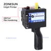 Zonesun Handheld Inkjet Printerポータブル5cm QRバーコードバッチ有効期限シリアル番号ロゴ多言語デジタルZS-HIP508