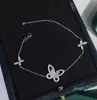 Sweet Brilliant Temperament Lady Hollow Out Butterfly Bracelet Women Jewelry Party S925 Silver